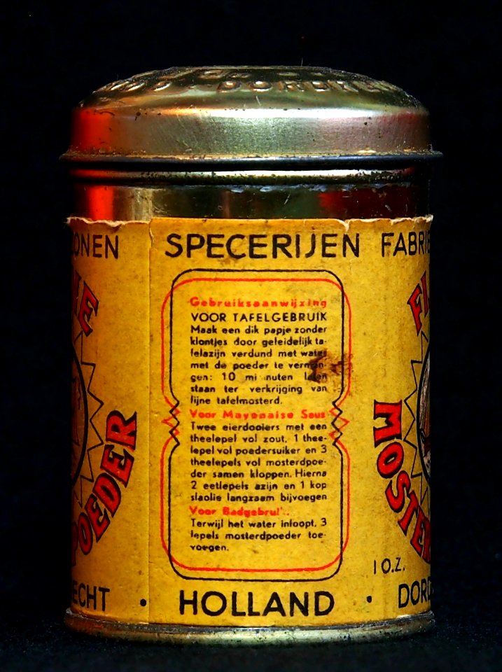 AJ vd Ree en Zonen Mosterd poeder blikje, foto2