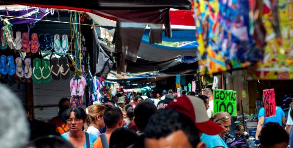 Aisles flea market in Maracaibo photo