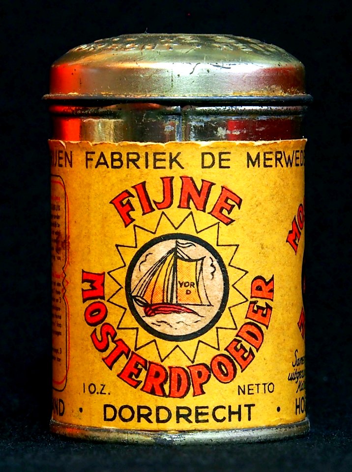 AJ vd Ree en Zonen Mosterd poeder blikje, foto3