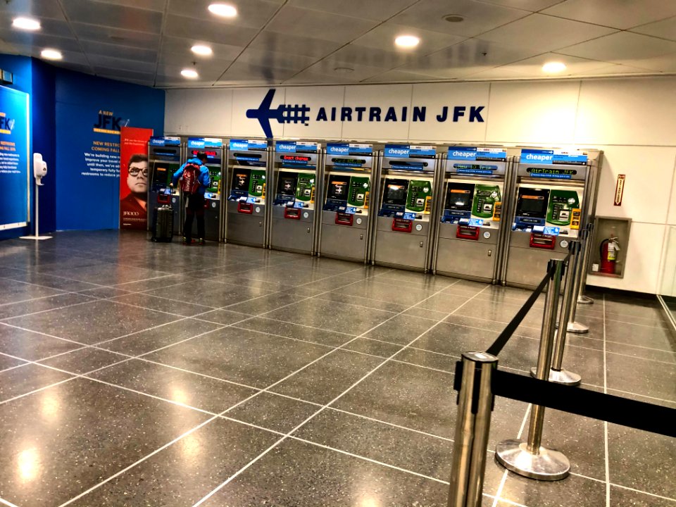 Airtrain JFK ticket machines at Jamaica Station
