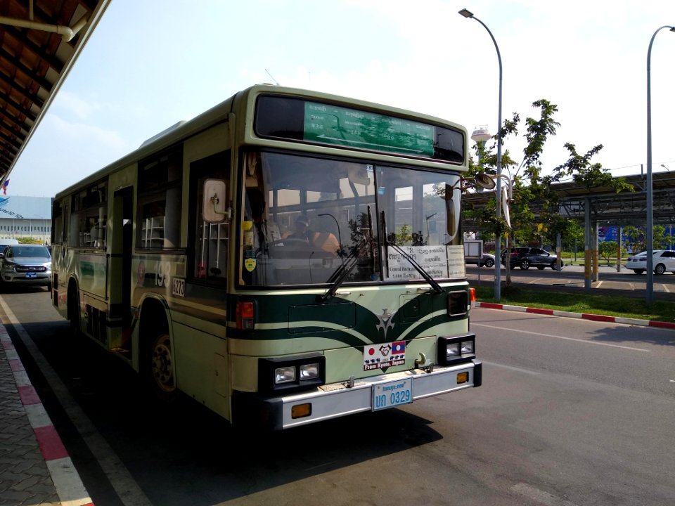 Airport shuttle bus at Wattay International Airport