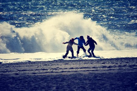 Waves drowning disaster