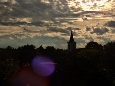 Sun cloudy the sky