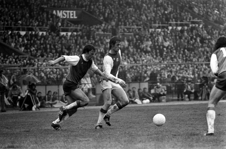 Ajax tegen Feyenoord 0-1, spelmomenten, Bestanddeelnr 927-7957