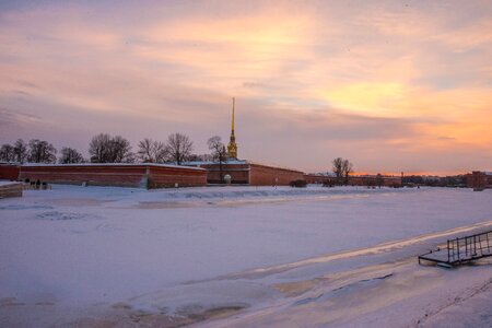 Sunset architecture clouds