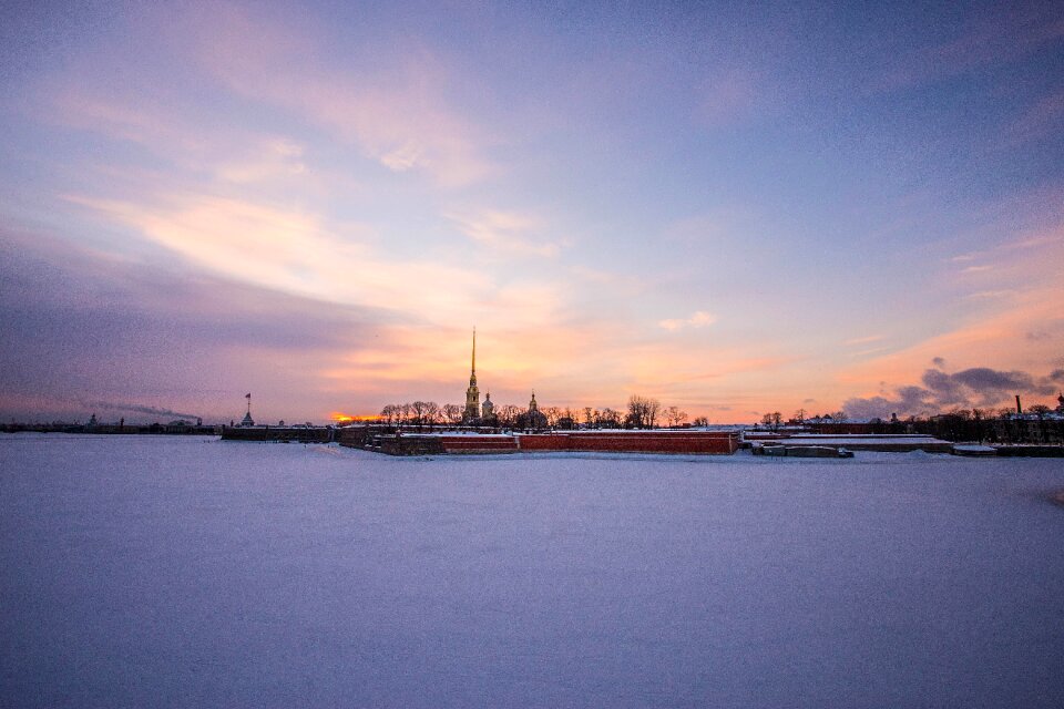 Sunset architecture clouds