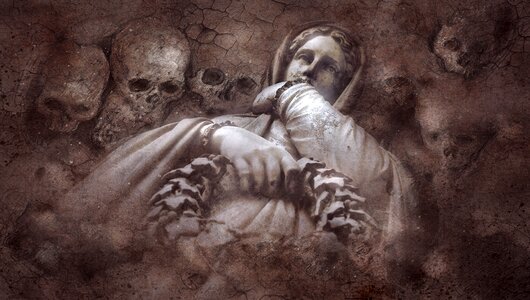 Crypt tomb figure statue