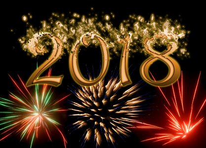 Fireworks new year new year 2018 photo