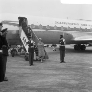 Aankomst Grieks Koningspaar, prinses Christina (Zweden), Bestanddeelnr 919-1345