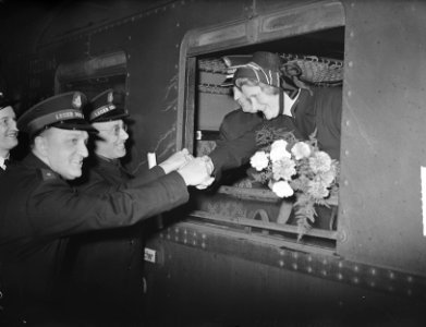 Aankomst van de nieuwe commandant van het Leger des Heils EC Thykjaer, en zijn, Bestanddeelnr 904-2748