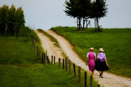 Girl away field