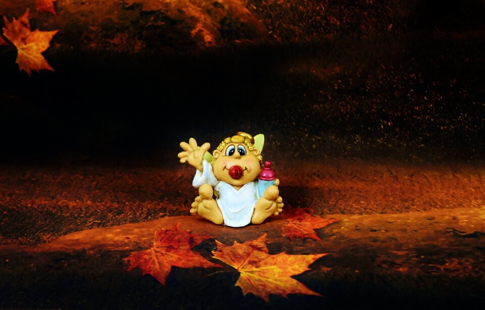 Funny cute guardian angel
