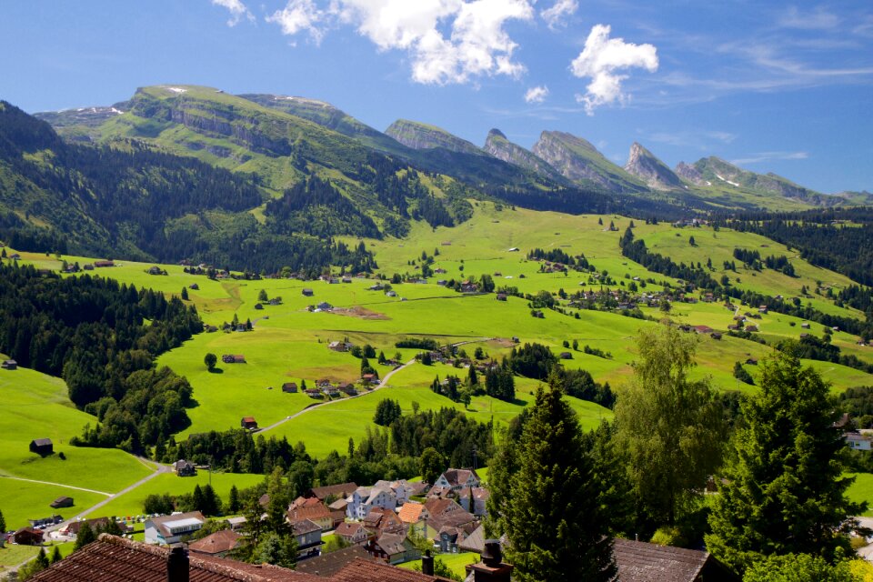Valley alpine switzerland