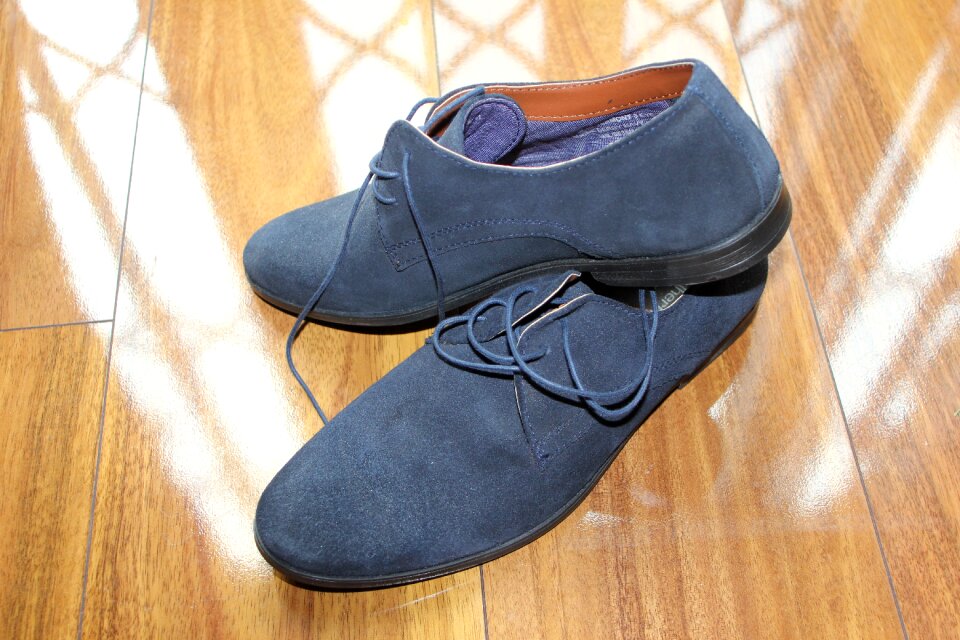 Shoes blue suede