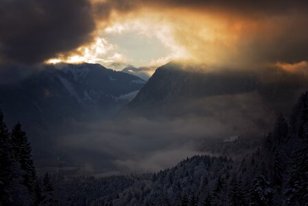 Sky valley fog photo