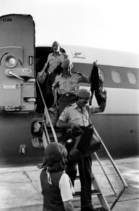 Aankomst en vertrek, militairen, vliegtuigen, Utrecht(prov), Bestanddeelnr 930-3034