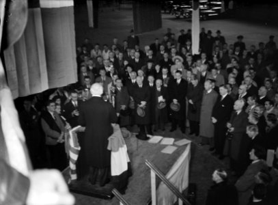 Aankomst Noordam. Overzicht toespraak dr. Baruch, Bestanddeelnr 902-7092
