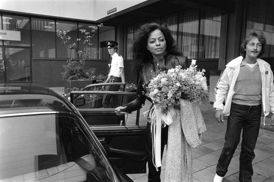 Aankomst Diana Ross (zangeres) op Schiphol, Bestanddeelnr 932-2076