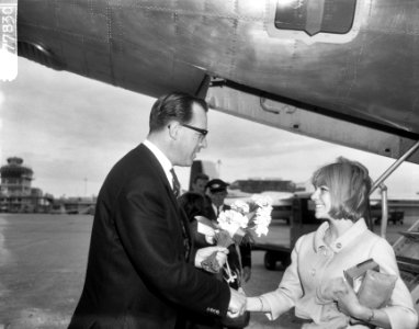 Aankomst France Gall op Schiphol, Bestanddeelnr 917-7830