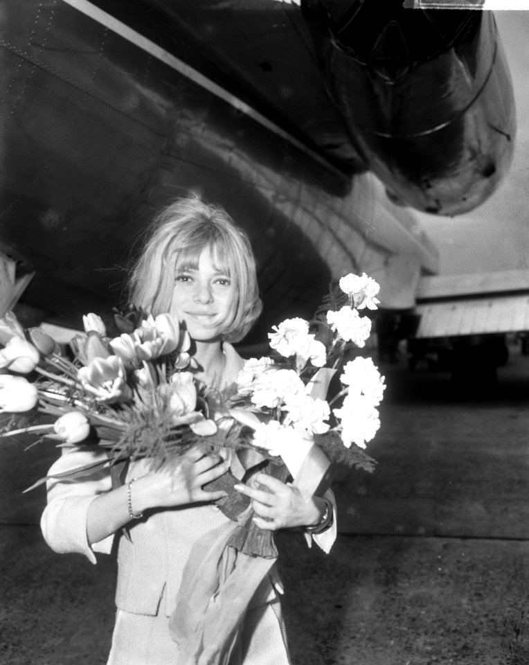 Aankomst France Gall op Schiphol, Bestanddeelnr 917-7829