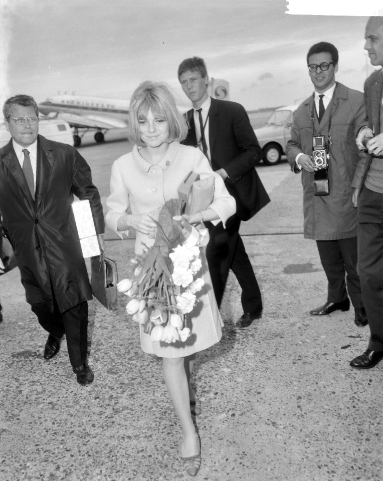 Aankomst France Gall op Schiphol, Bestanddeelnr 917-7833