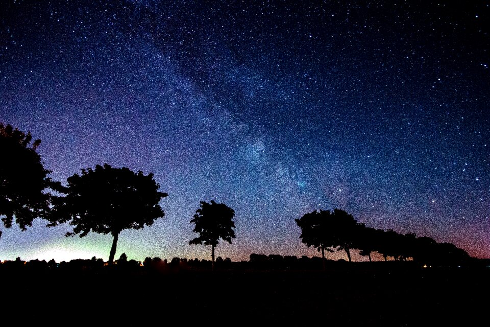 Shadow silhouette night sky