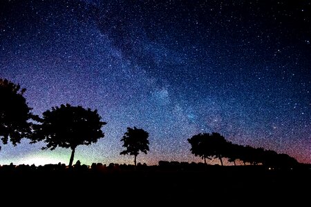 Shadow silhouette night sky