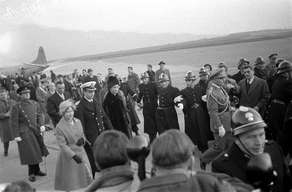 Aankomst Prinses Margaret en Anthony Armstrong Jones Brussel, Bestanddeelnr 911-8714