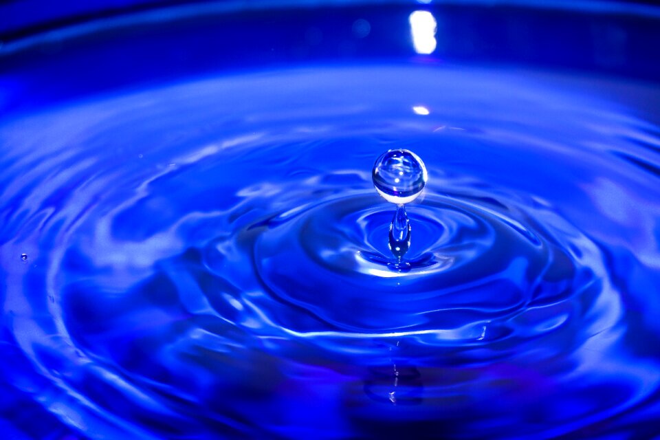 Water drop of water reflection