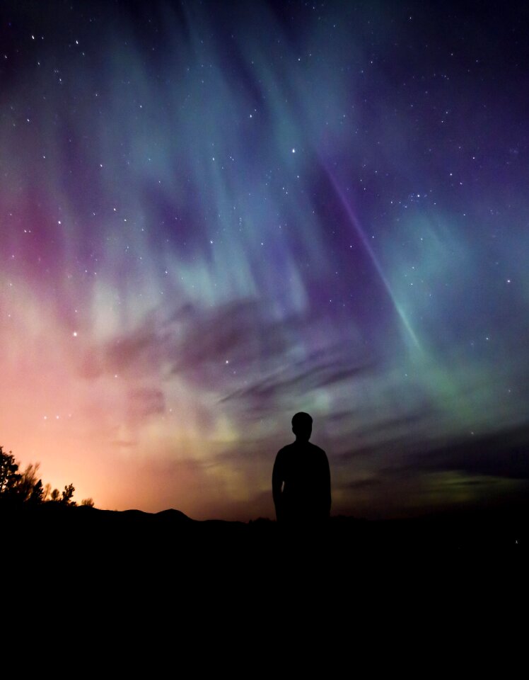 Northern man silhouette