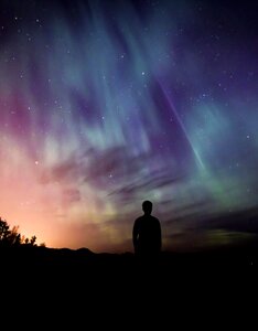 Northern man silhouette