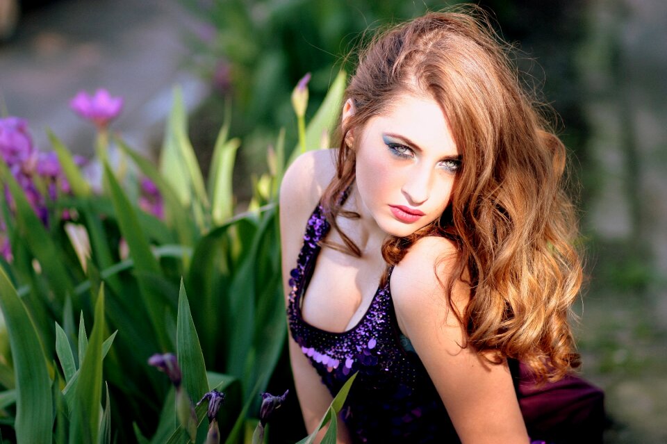 Blue eyes beauty portrait