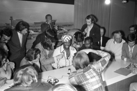 Aankomst van Joe Frazier op Schiphol, Bestanddeelnr 924-5573