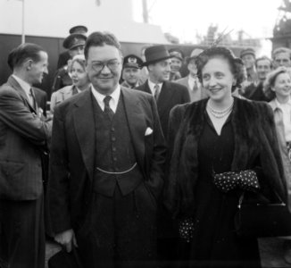 Aankomst van Margaret Truman, zangeres en dochter van de Amerikaanse president, , Bestanddeelnr 904-6151