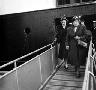 Aankomst van Margaret Truman, zangeres en dochter van de Amerikaanse president, , Bestanddeelnr 904-6152