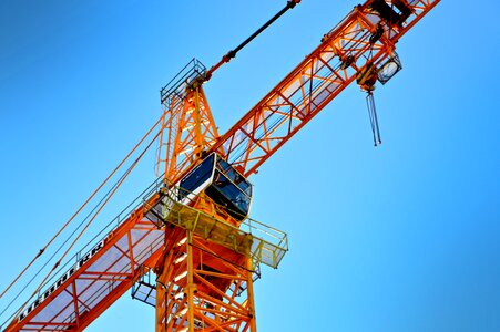 High baukran site grid construction photo