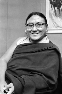 Aankomst van Sakya Trizin, één van de geestelijk leiders van het Tibetaanse Boed, Bestanddeelnr 929-8842
