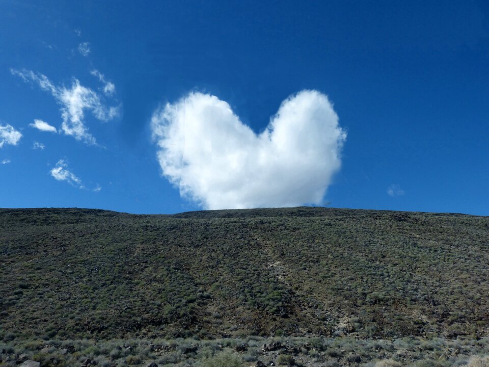 Love blue sky desert sky