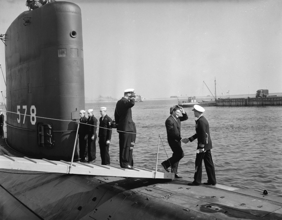 Aankomst atoomduikboot Skate in Den Helder, Bestanddeelnr 909-8160
