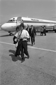 Aankomst Ajax op Schiphol na finale Europa Cup II in Straatsburg Danny Blind, Bestanddeelnr 934-2465
