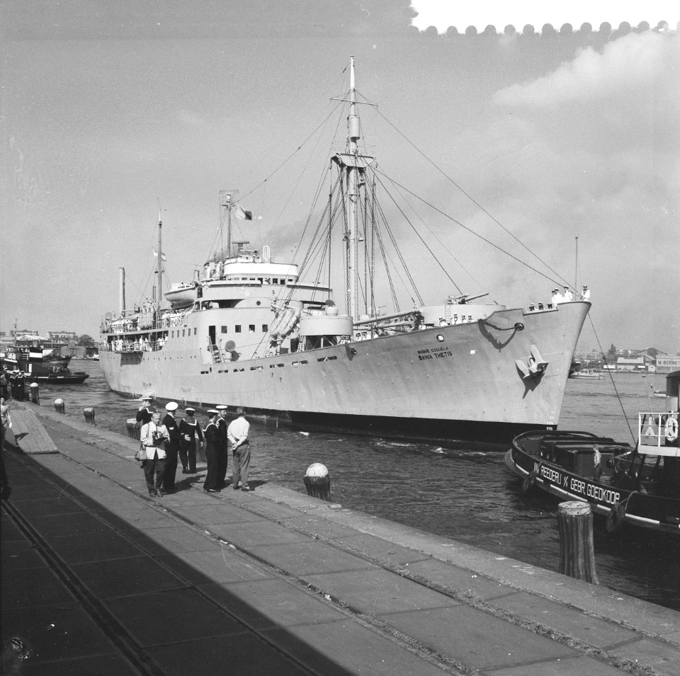 Aankomst Argentijns marine-opleidingsschip Bahia Fetis in Amsterdam, Bestanddeelnr 910-5345