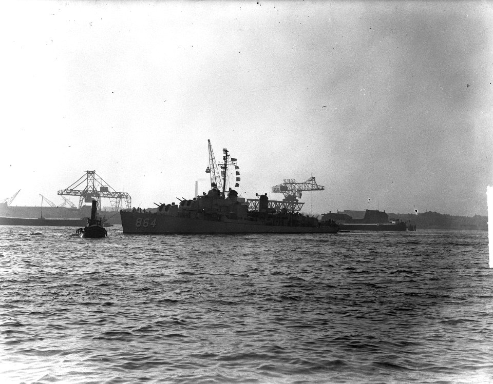 Aankomst Amerikaanse torpedojager Ellusion en Gyatt te Rotterdam. Aankomst van, Bestanddeelnr 903-2591
