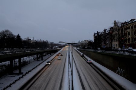 A103 from Friedenauer Brücke with snow 2021-02-08 01