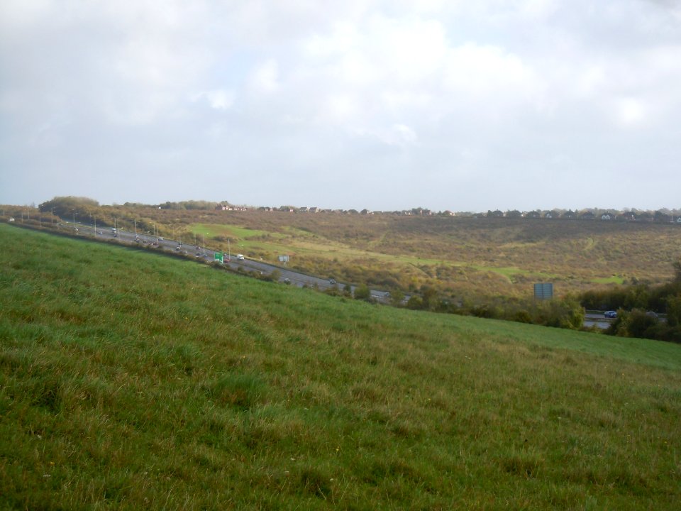 A27 Brighton Bypass seen from South Downs above Hangleton (October 2017) (2)