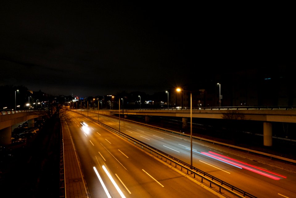 A103 from Joachim-Tiburtius-Brücke at night 2021-01-08 04