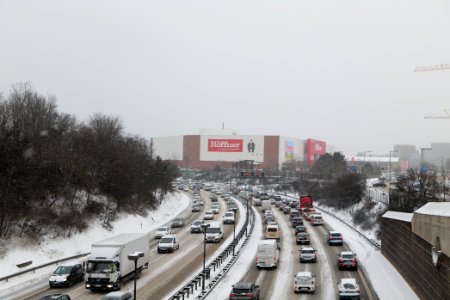 A100 from Sachsendammsteg with snow 2021-02-08 03