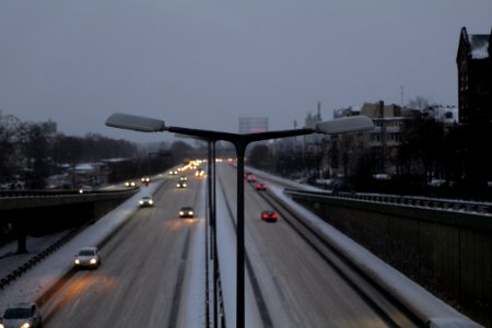 A103 from Friedenauer Brücke with snow 2021-02-08 03 photo