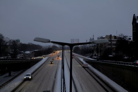 A103 from Friedenauer Brücke with snow 2021-02-08 05 photo