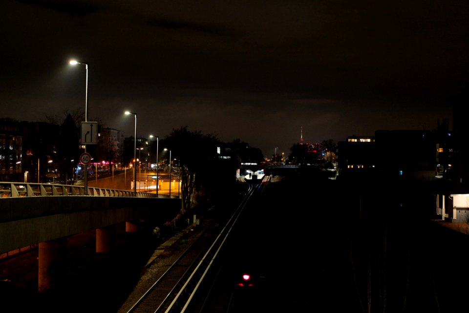 A103 from Joachim-Tiburtius-Brücke at night 2021-01-07 12