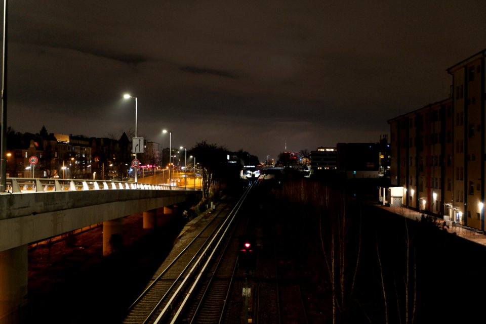 A103 from Joachim-Tiburtius-Brücke at night 2021-01-07 13